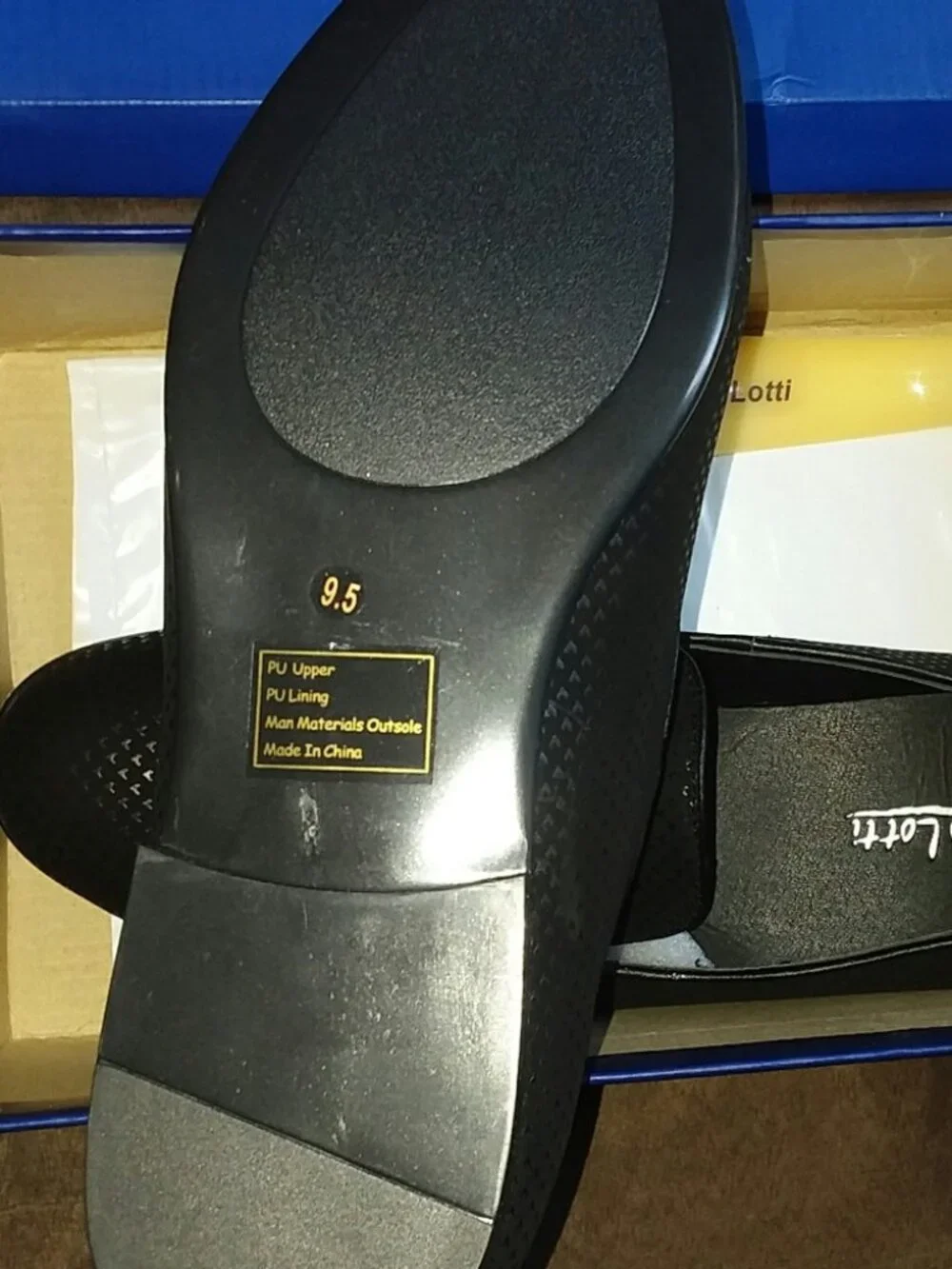 Miko Lotti Men's casual slip on loafers sz 9.5 black